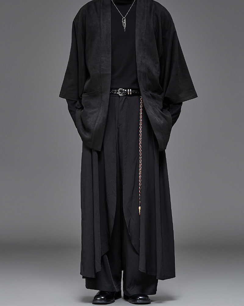 Modern Japanese Layered Wide Leg Hakama Pants