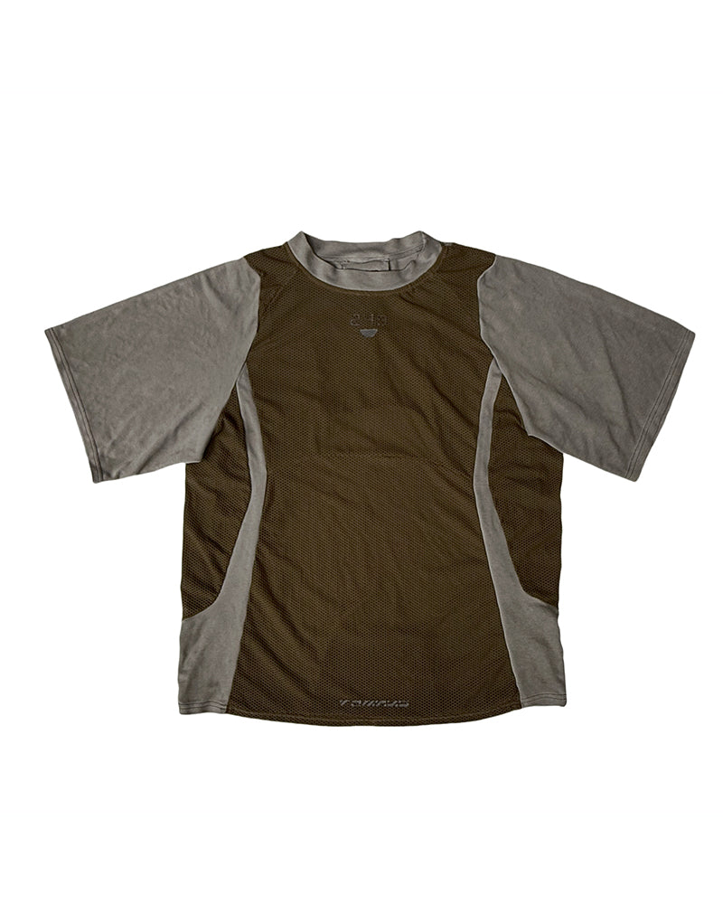 Techwear Mesh Panel Short-Sleeve T-Shirt