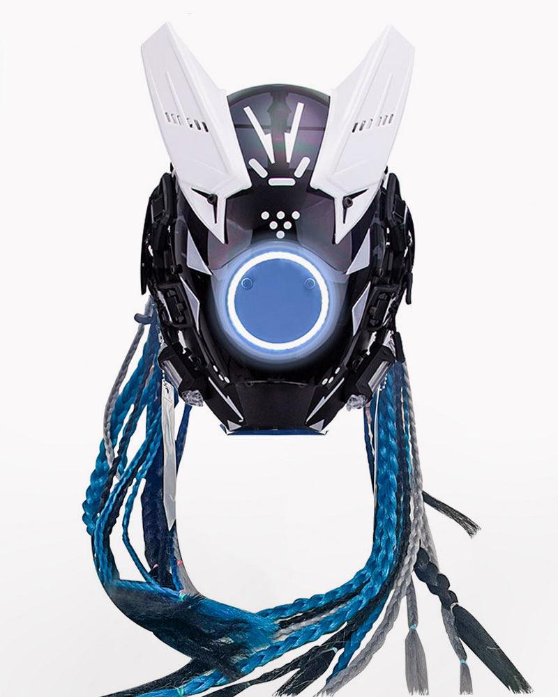 Dreadlocks Led Cyberpunk Helmet Mask