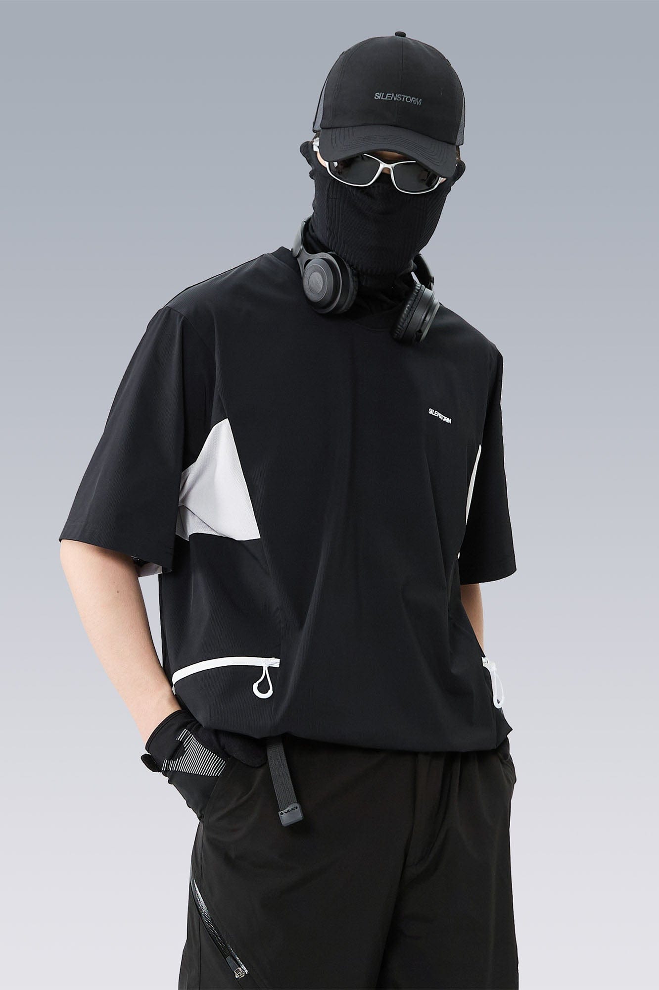 Tech Panel Drawstring-Hem Quick-Dry T-Shirt