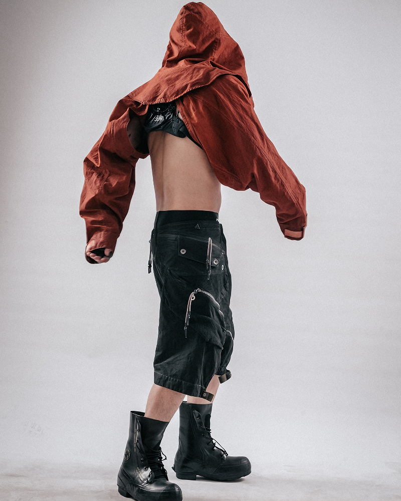 Post-Apocalyptic Tactical Dirty Wash Hooded Cape
