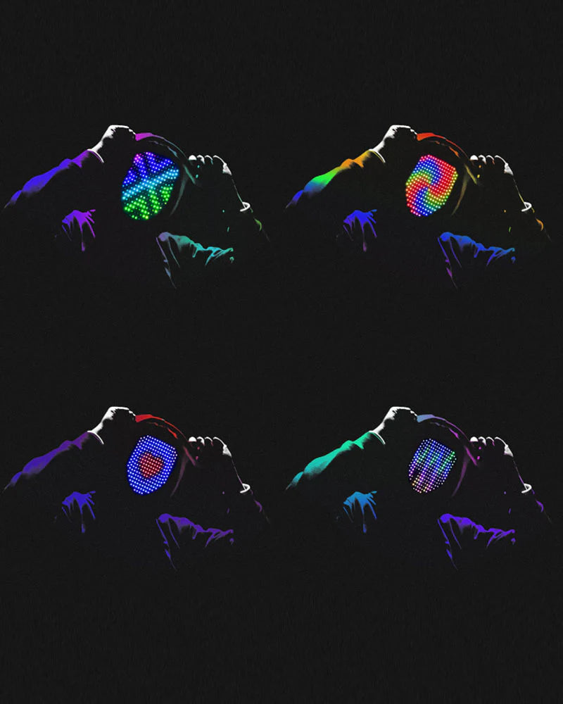 APP Changing Face Led Cyberpunk Mask