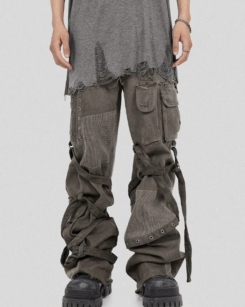 Scavenger Heavyduty Multi-Pockets Striped Cargo