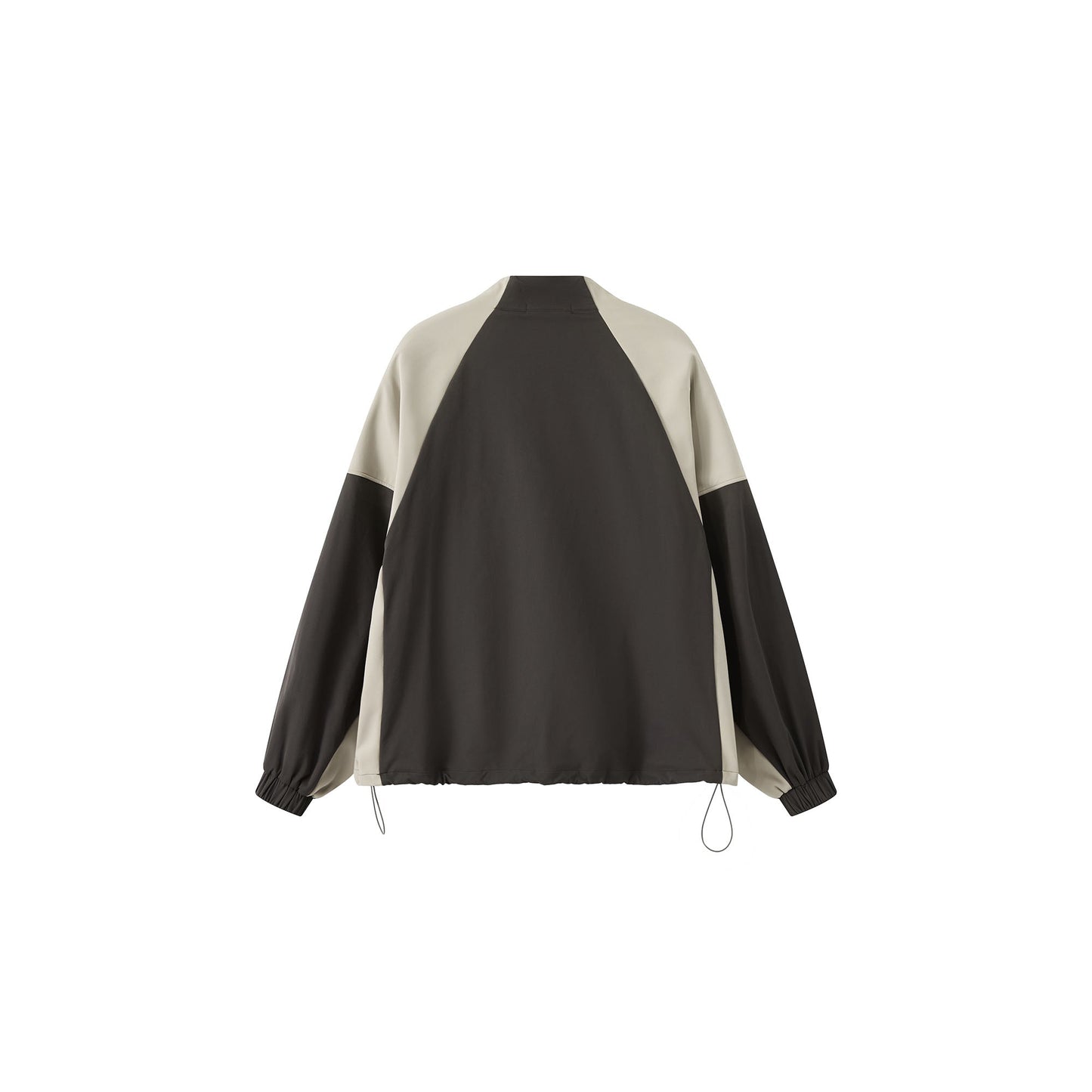 Contrast Diagonal Half Zip Oversized Windbreaker