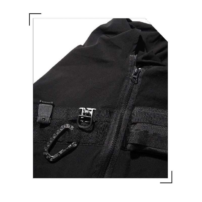 Cyberpunk Black Samurai Ninja Jacket Cloak