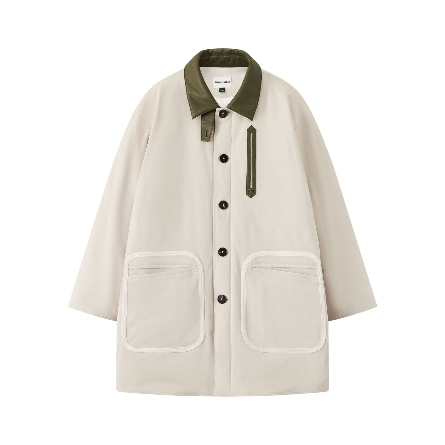 Contrast PU Midi Down Coat