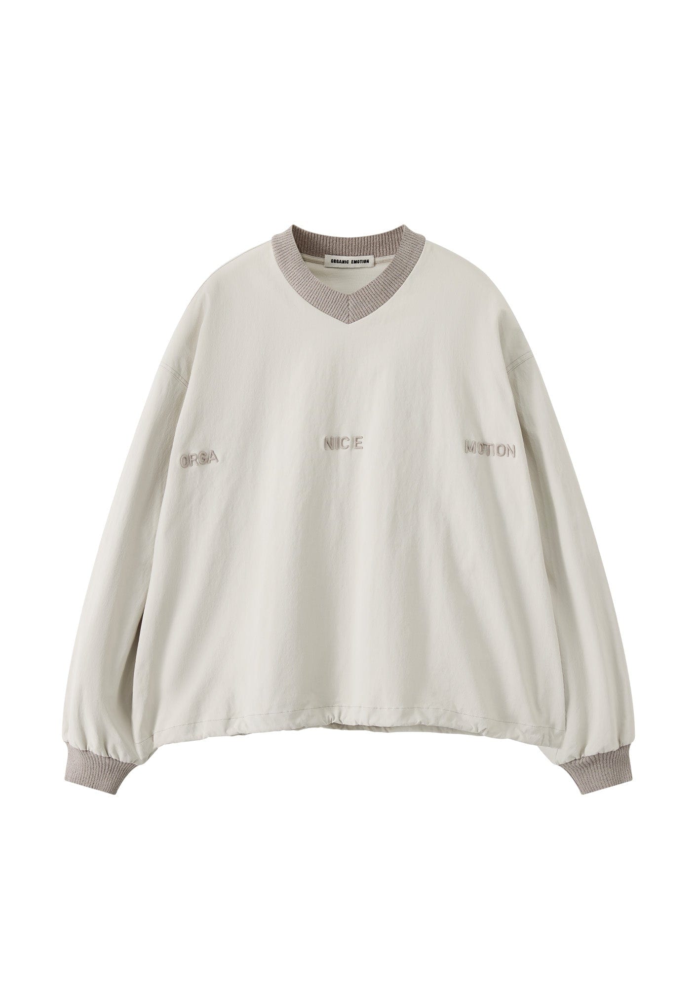Water-Repellent Embroidered Drawstring Sweatshirt