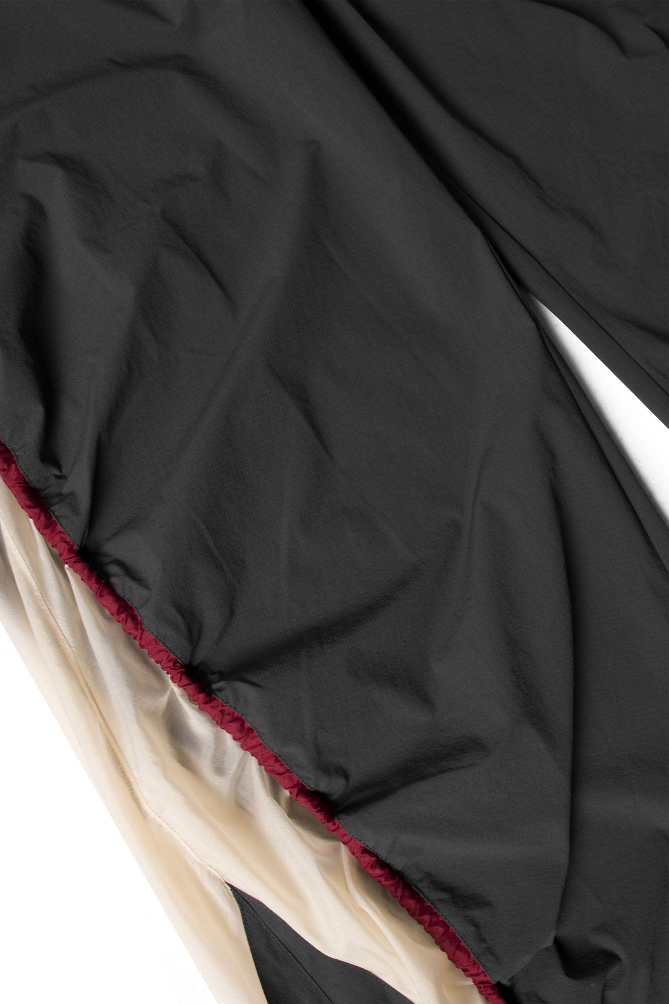Contrast Spliced Fold-Side Drawstring Pants