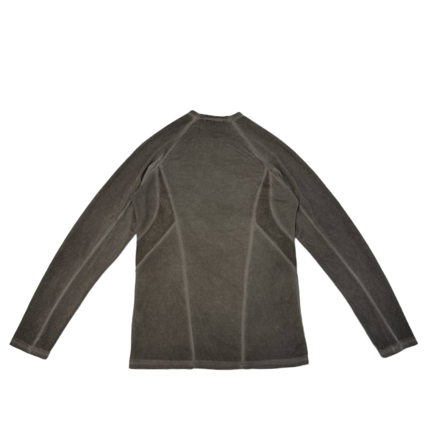 Wasteland Style Stitching washed Long-Sleeved T-Shirt
