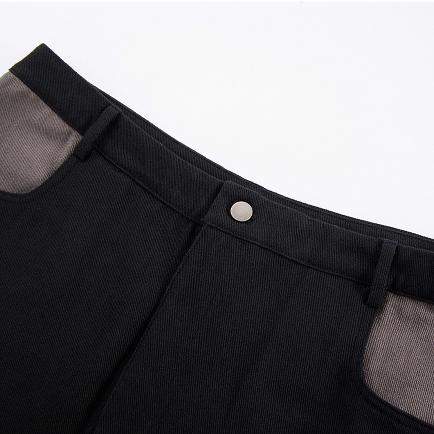 Paneled Contrast Embroidered LOGO Pants