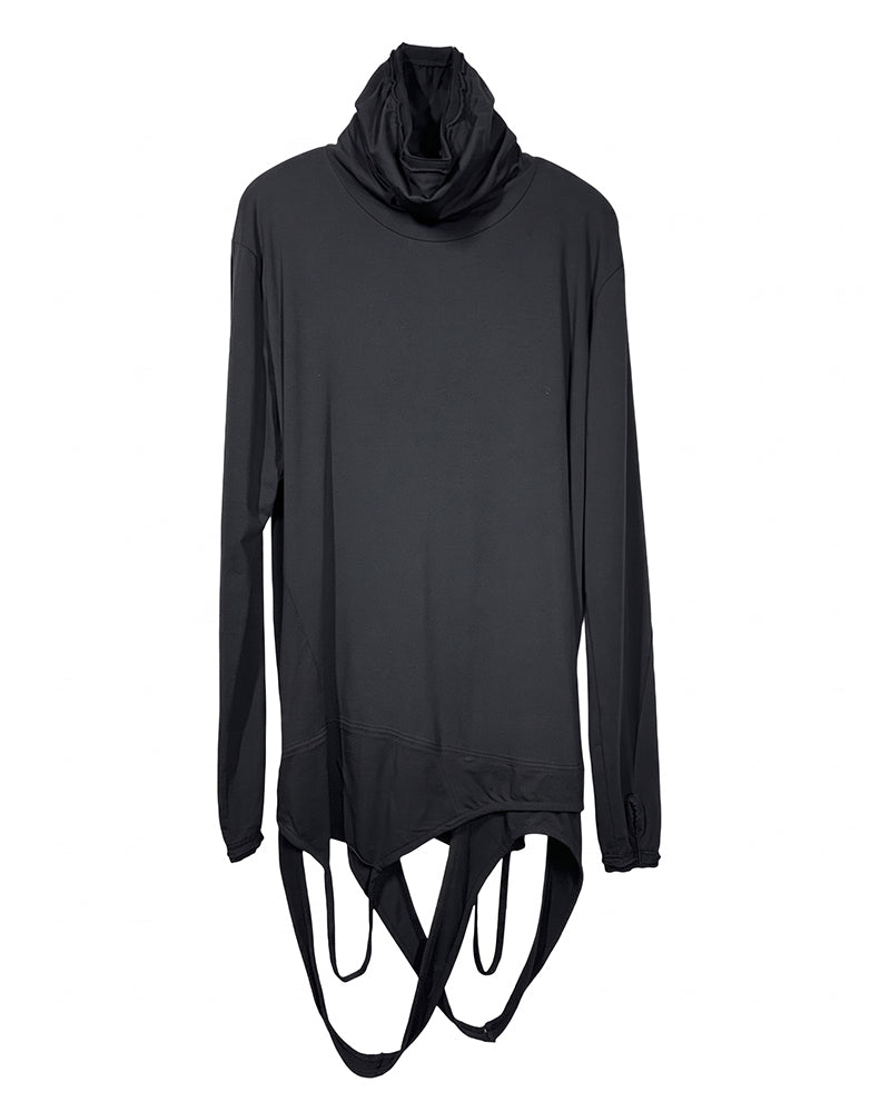 Post-Apocalyptic Face-Covering Deconstructed Long-Sleeve T-Shirt