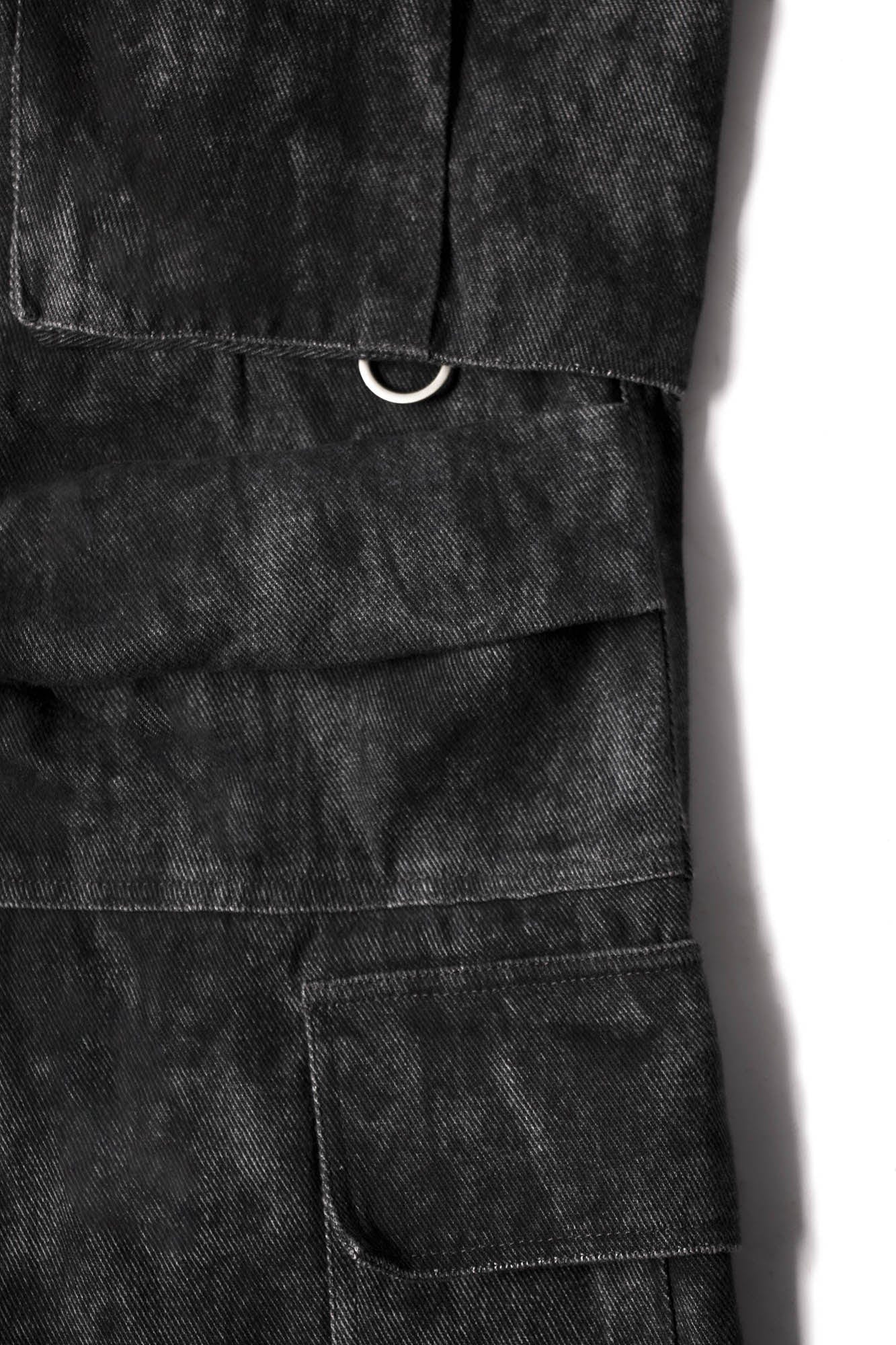 Tie-Dye Multi-Pocket Pleated Straps Cargo