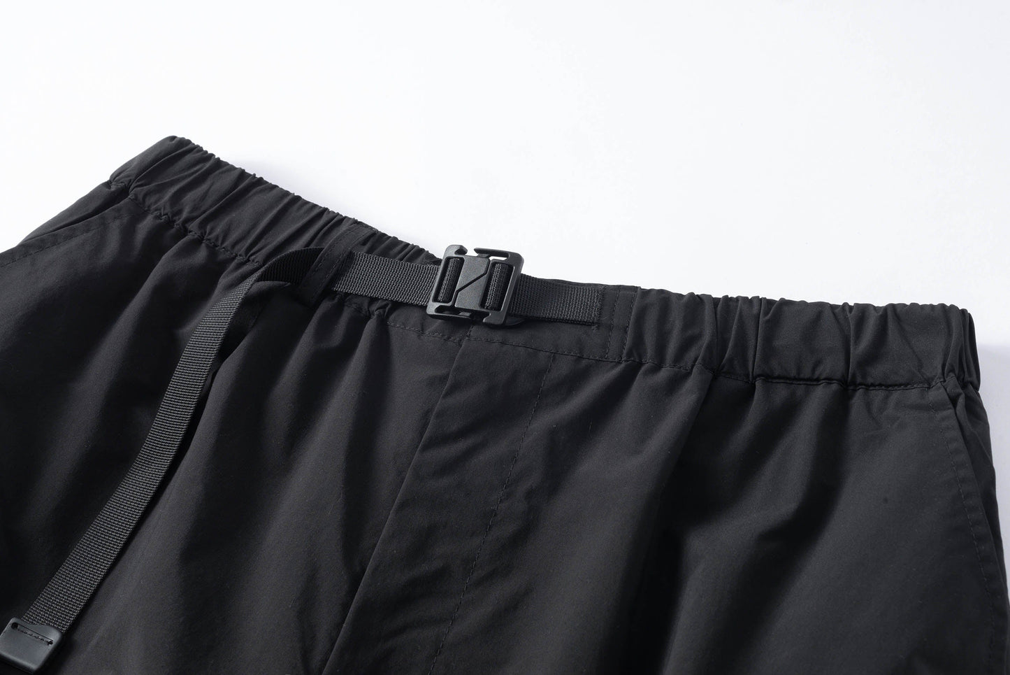 Multi-Pocket Drawstring Crinkled Pants