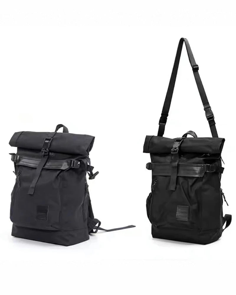 Techwear Roll-Top Tactical Backpack