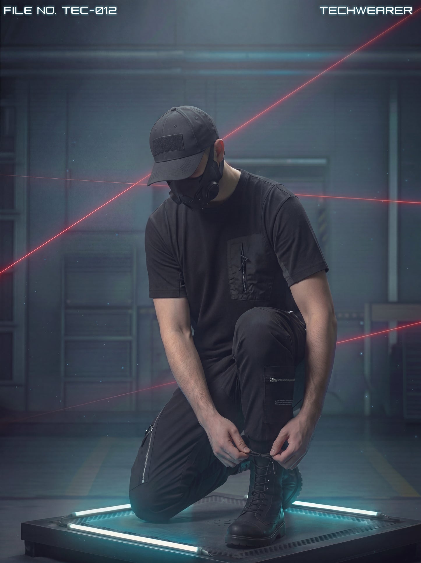 TEC-012｜Cyberpunk Tactical Techwear Set Top / Bottom