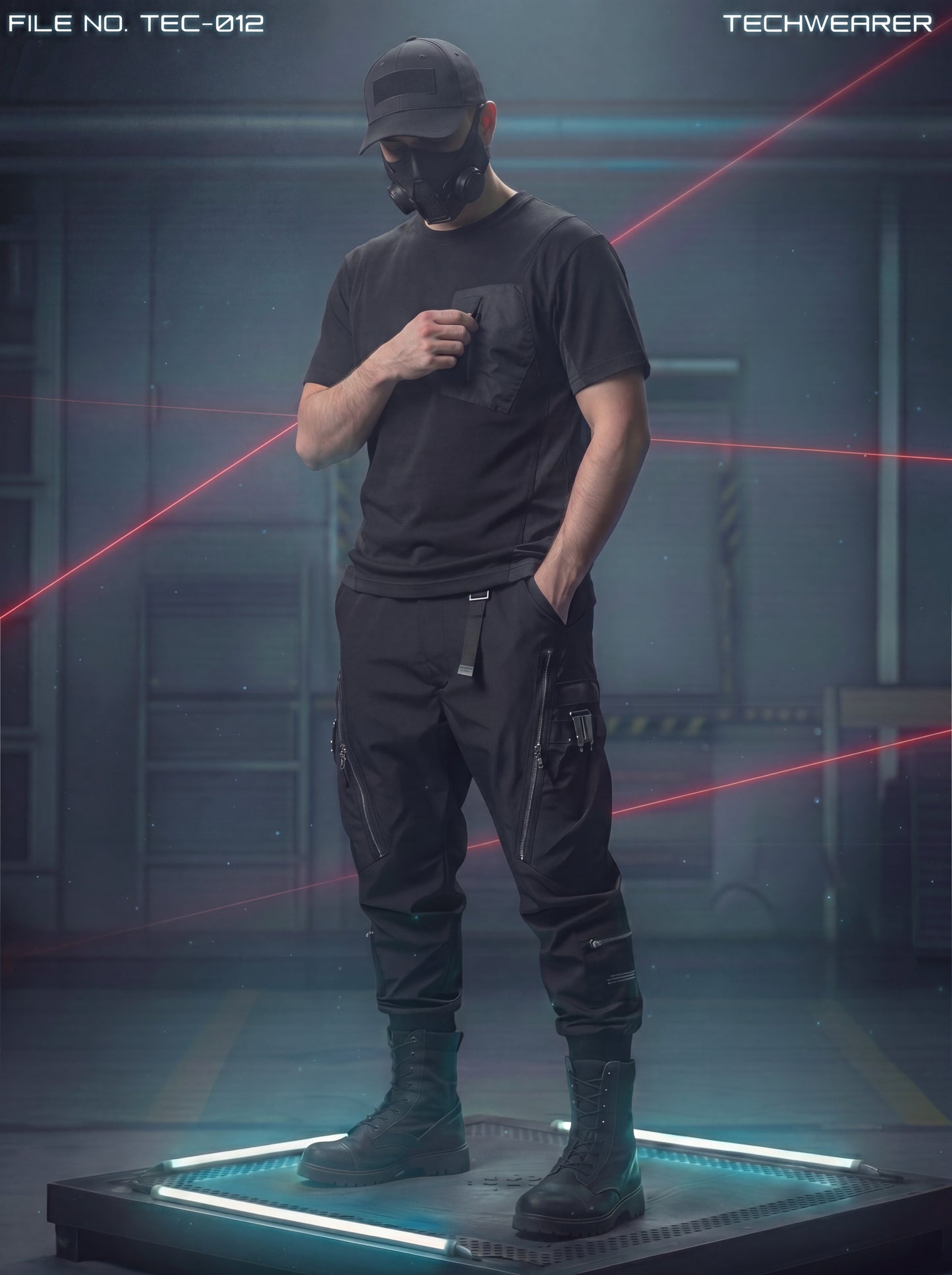 TEC-012｜Cyberpunk Tactical Techwear Set Top / Bottom