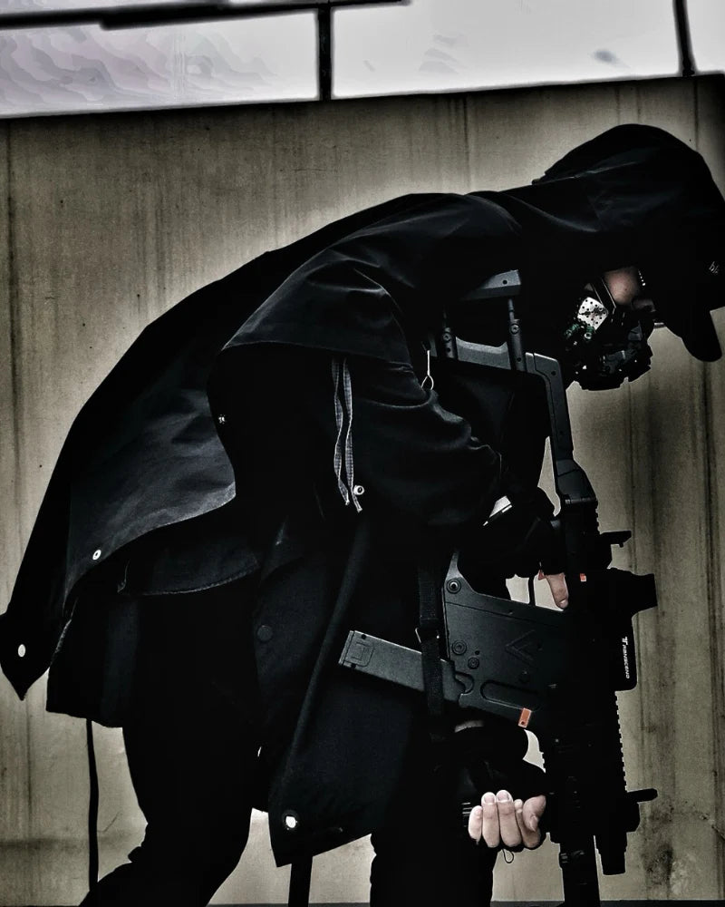 Techwear Waterproof Cyberpunk Samurai Cloak Jacket