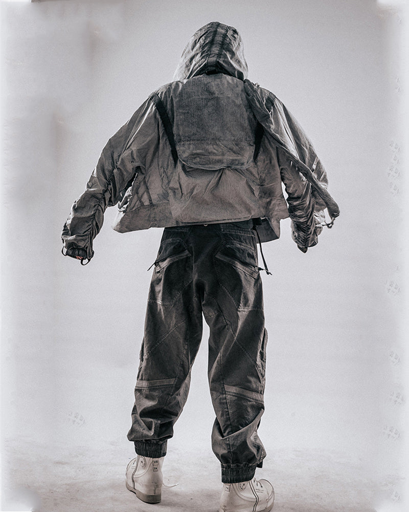 Post-Apocalyptic Hooded Techwear Jacket