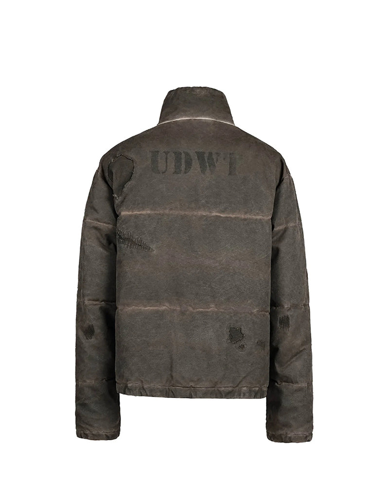 Distressed Wanderer Patchwork Padded Jacket