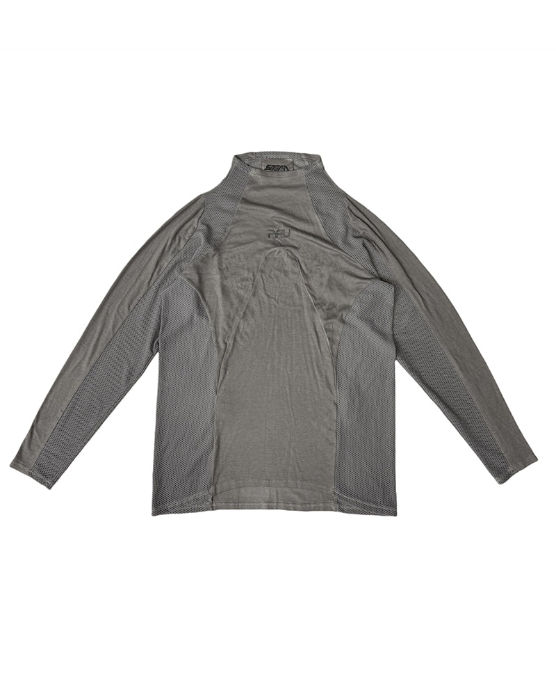 Techwear Mesh Panel Long-Sleeve Tee