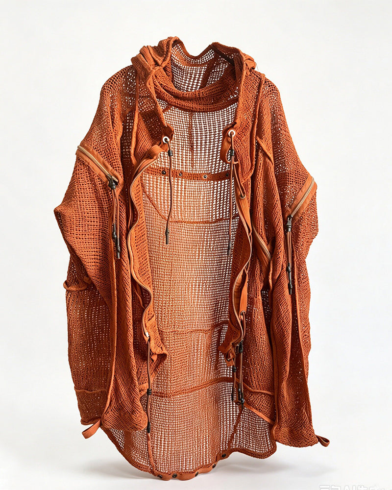 Wasteland Transformable Geometric Mesh Coat