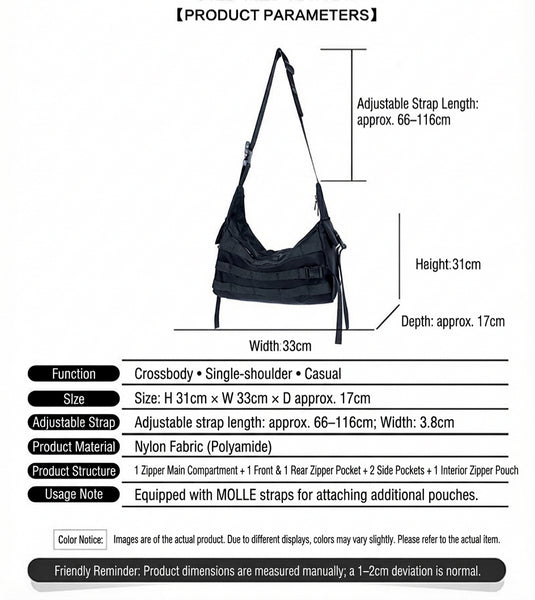 Functional Sling Messenger Bag