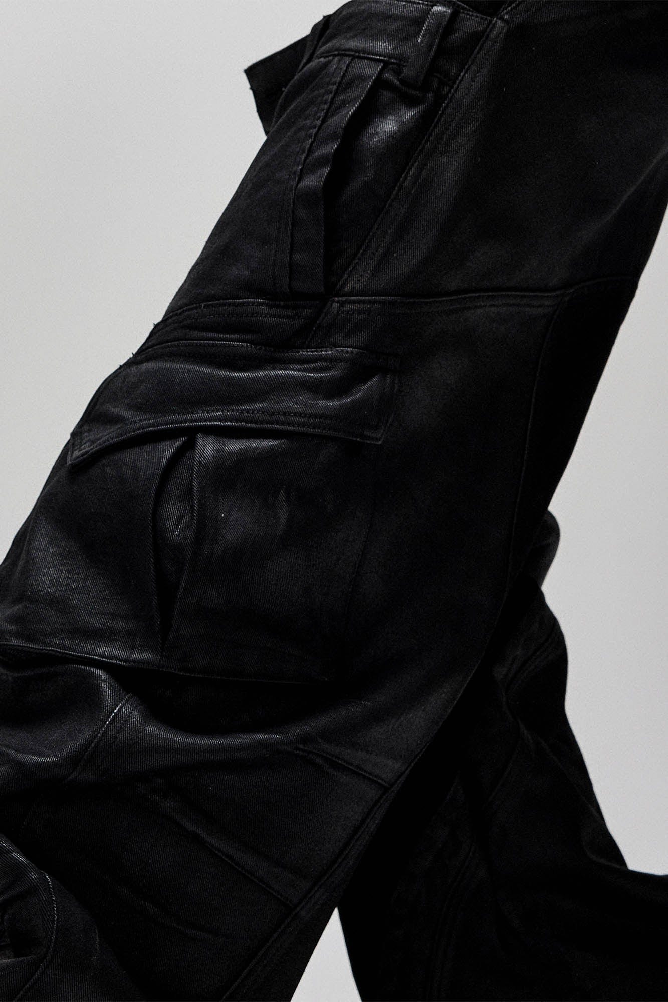 Dual-Waist Waxed Arc-Spliced Cargo Pants