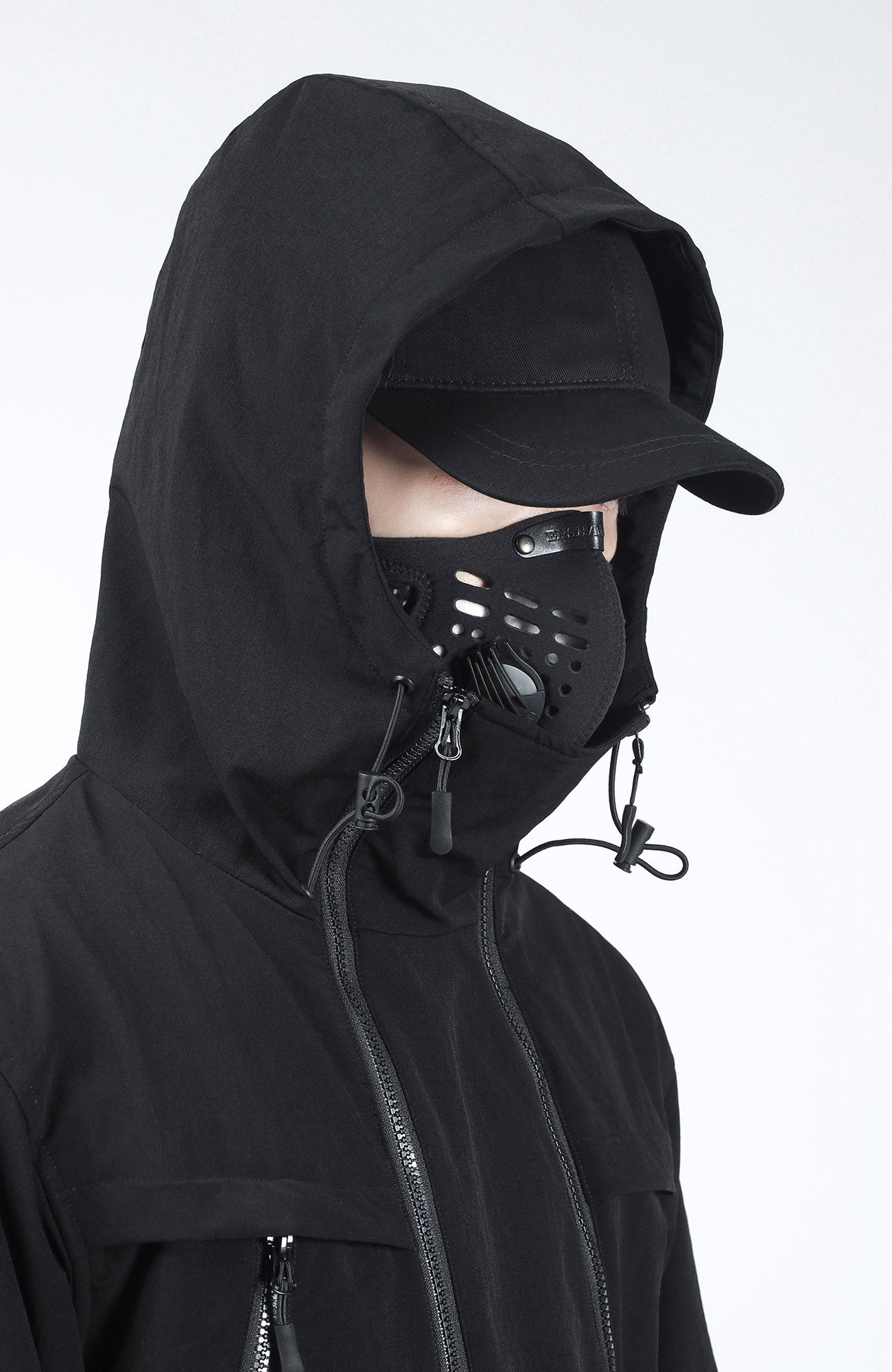 Dual-Placket Softshell Hooded Jacket