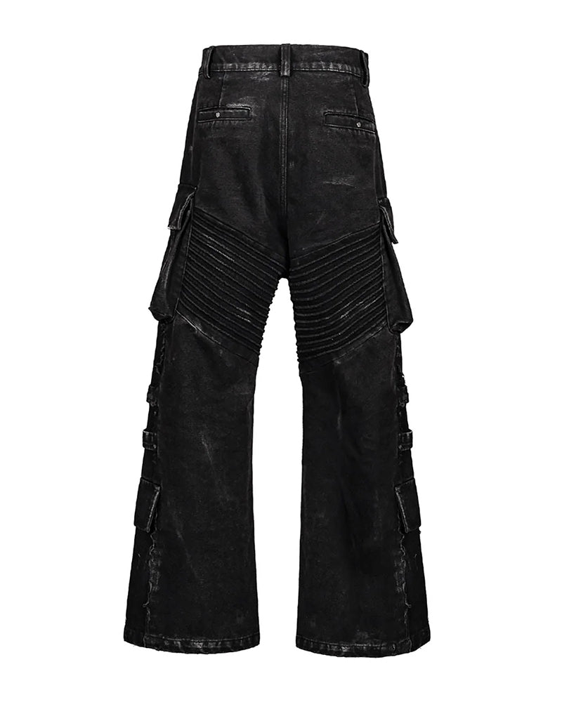 Deconstructed Distressed Wanderer Multi-Pocket Jeans
