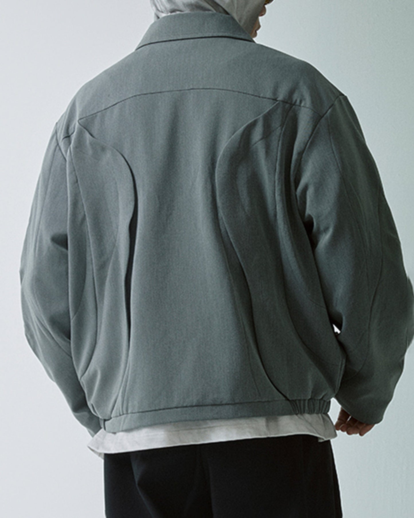 Deconstructed Layered Zip-Up Jacket