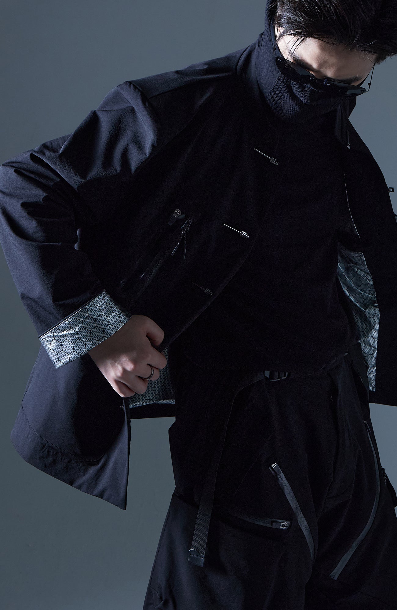 Multi-Pockets Mandarin Waterproof Jacket