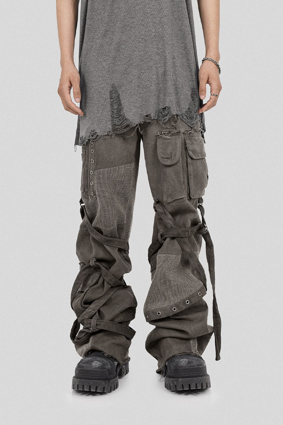 Scavenger Heavyduty Multi-Pockets Striped Cargo