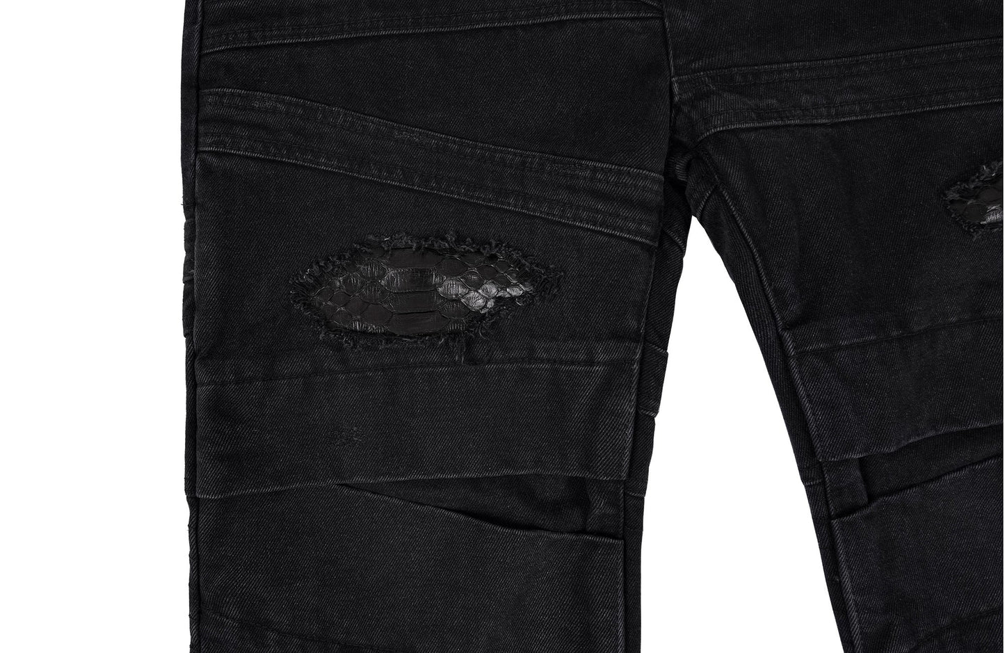 Serpent Skin Distressed Jeans
