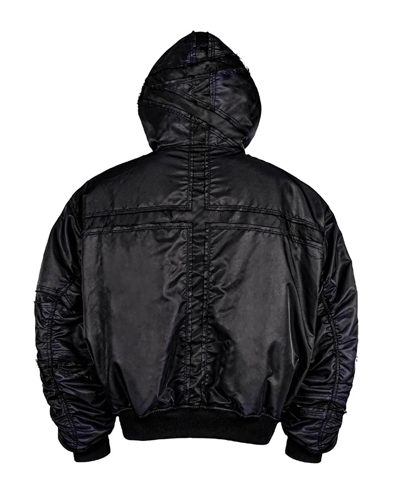 Distressed Bondage MA-1 Jacket Black