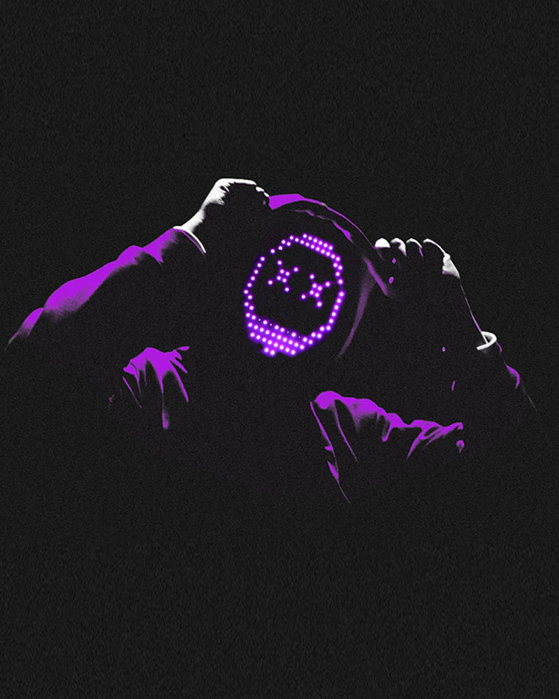 APP Changing Face Led Cyberpunk Mask