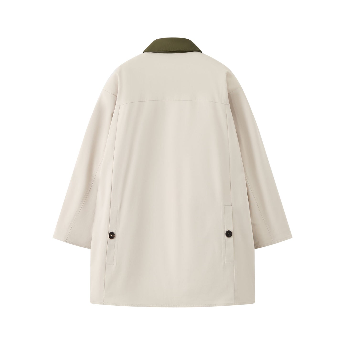 Contrast PU Midi Down Coat