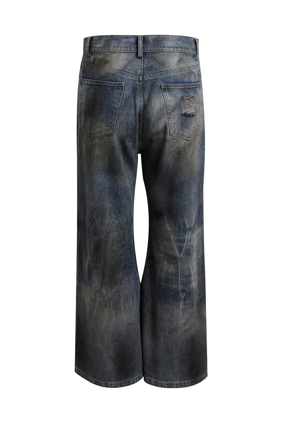 Distressed Dusty Flared Jeans
