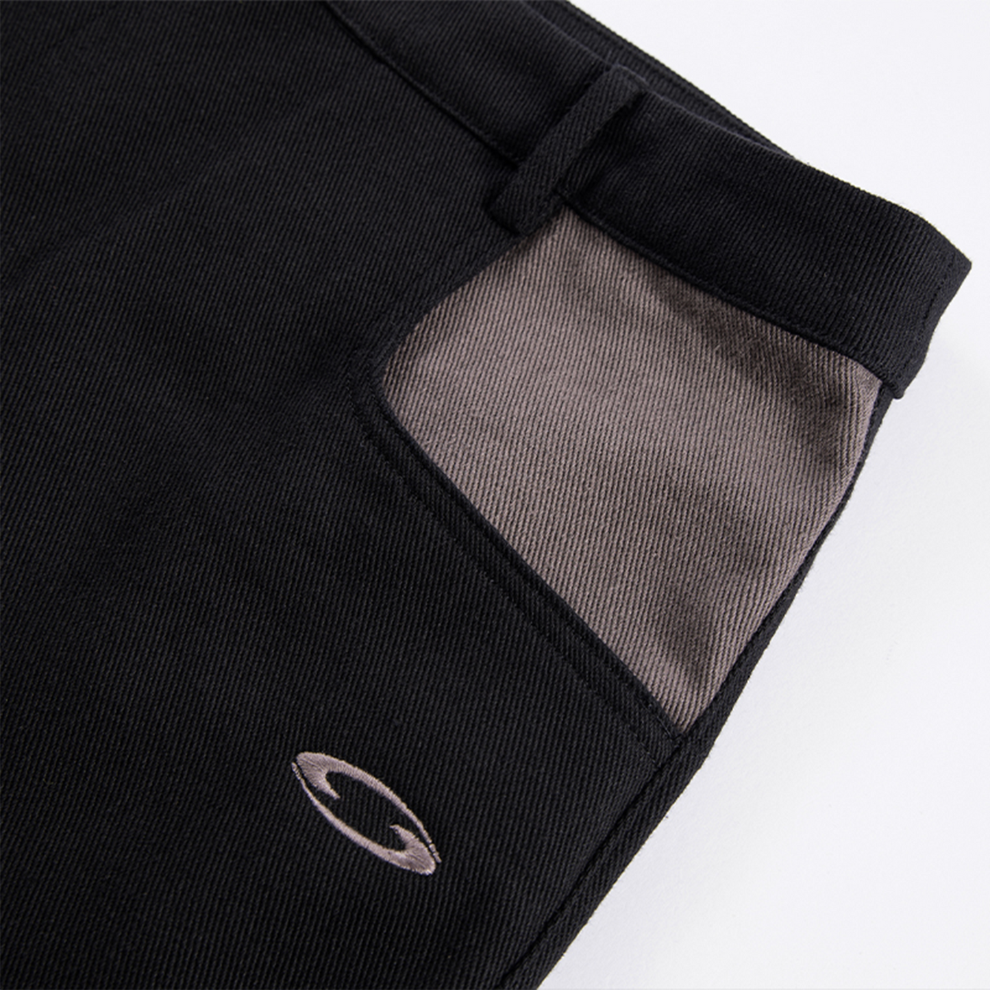 Paneled Contrast Embroidered LOGO Pants