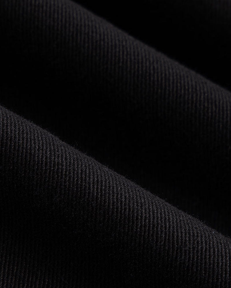 Oversized Black Relaxed Straight-Leg Trousers