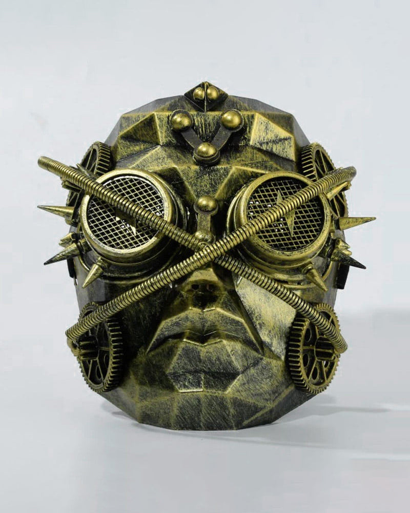 Futuristic Mechanical Rivet Mask