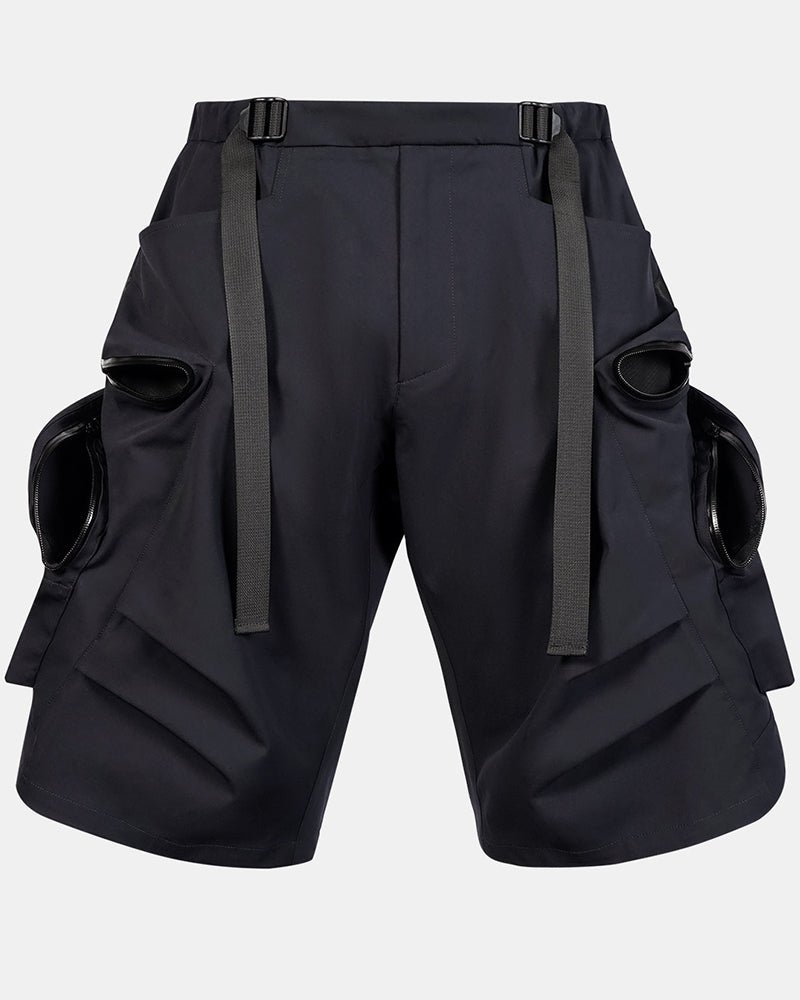Multi-Pocket Water-Repellent Techwear Shorts