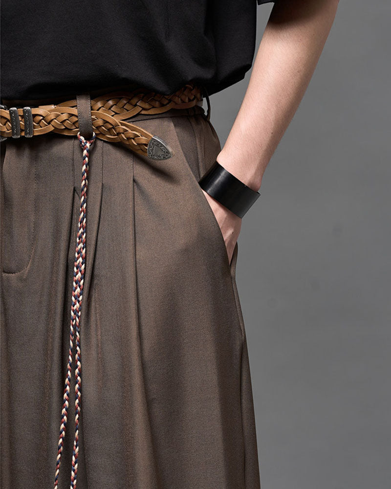 Modern Japanese Pleated Wide Leg Hakama Pants