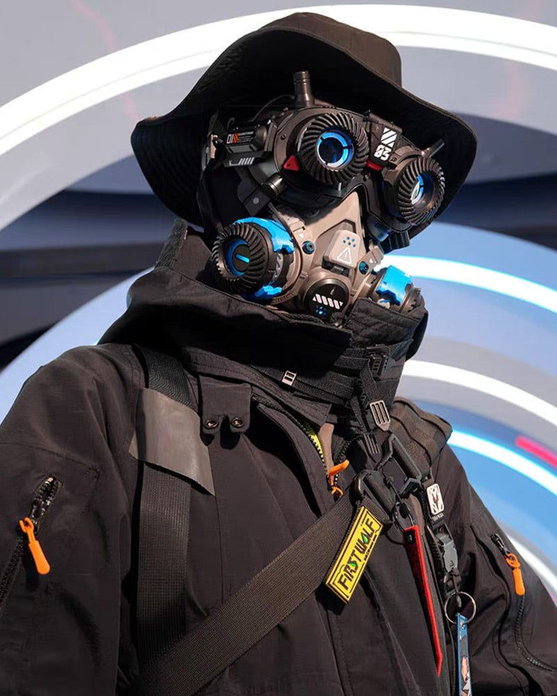 Cyberpunk Mecha Half Face Mask