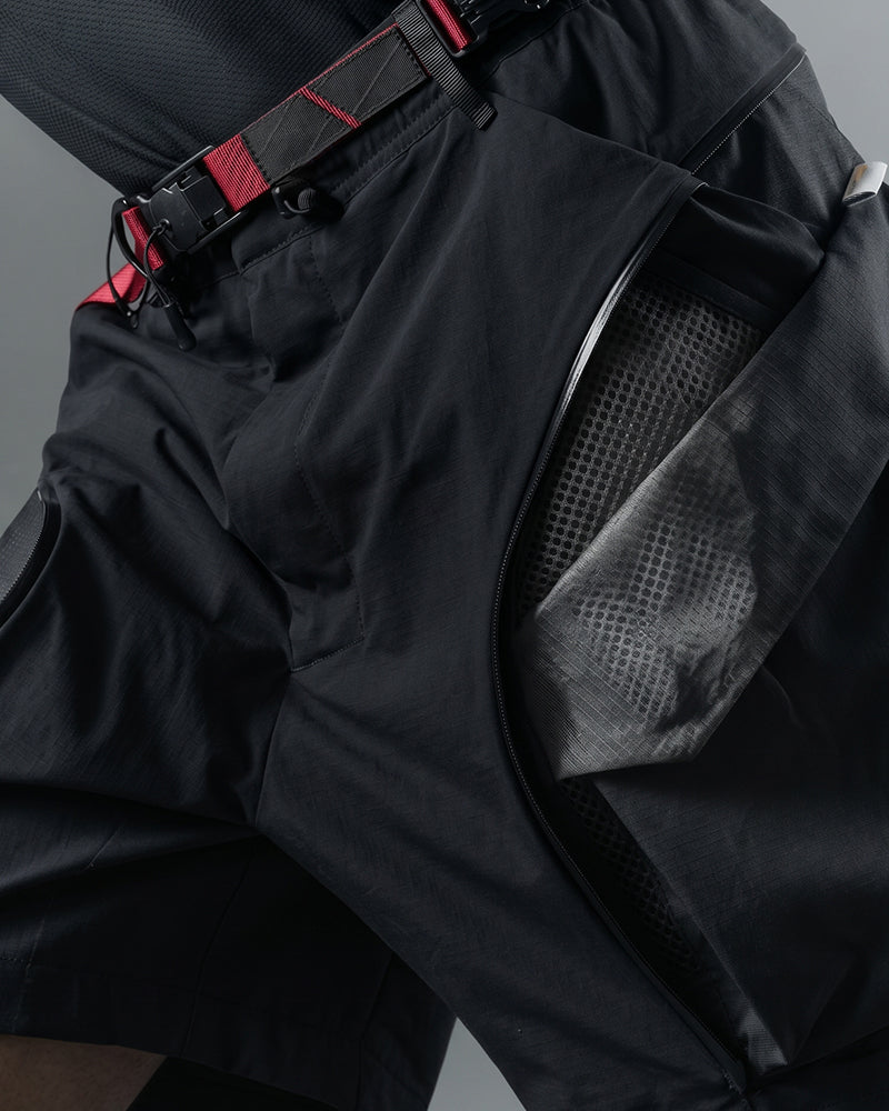 Half-Zip Thermal-Dynamics Techwear Shorts