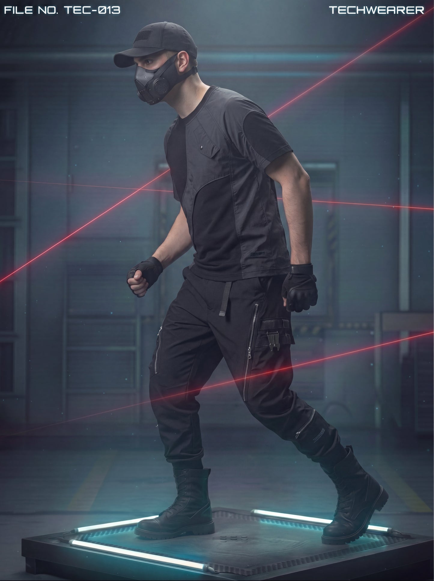 TEC-013｜Cyberpunk Tactical Techwear Set Top / Bottom