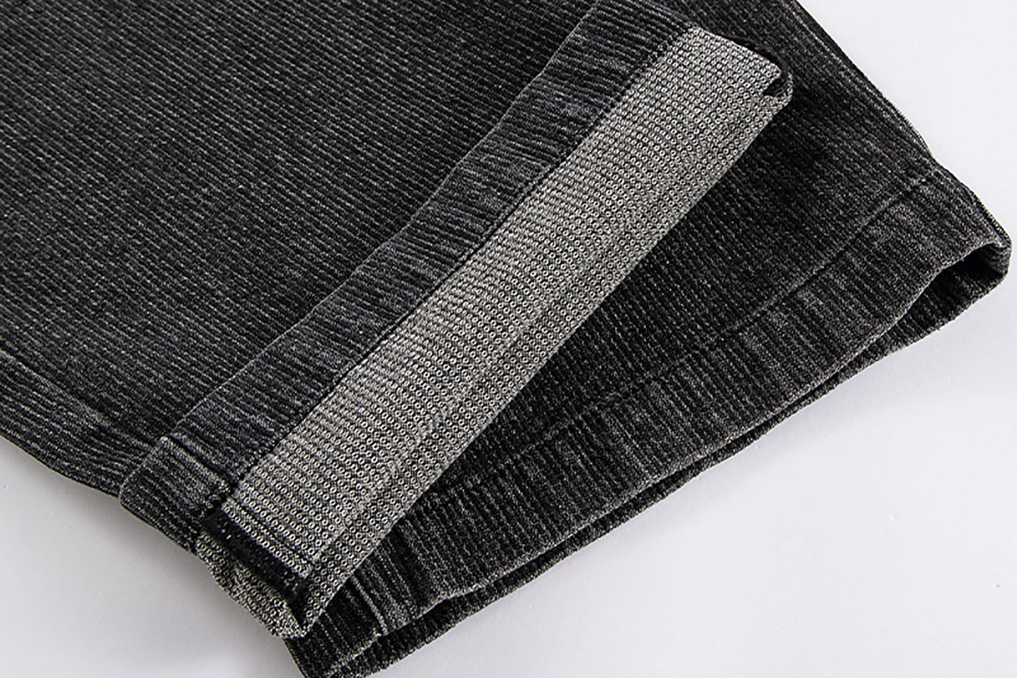 Retro Corduroy Logo Embroidery Straight-Leg Jeans