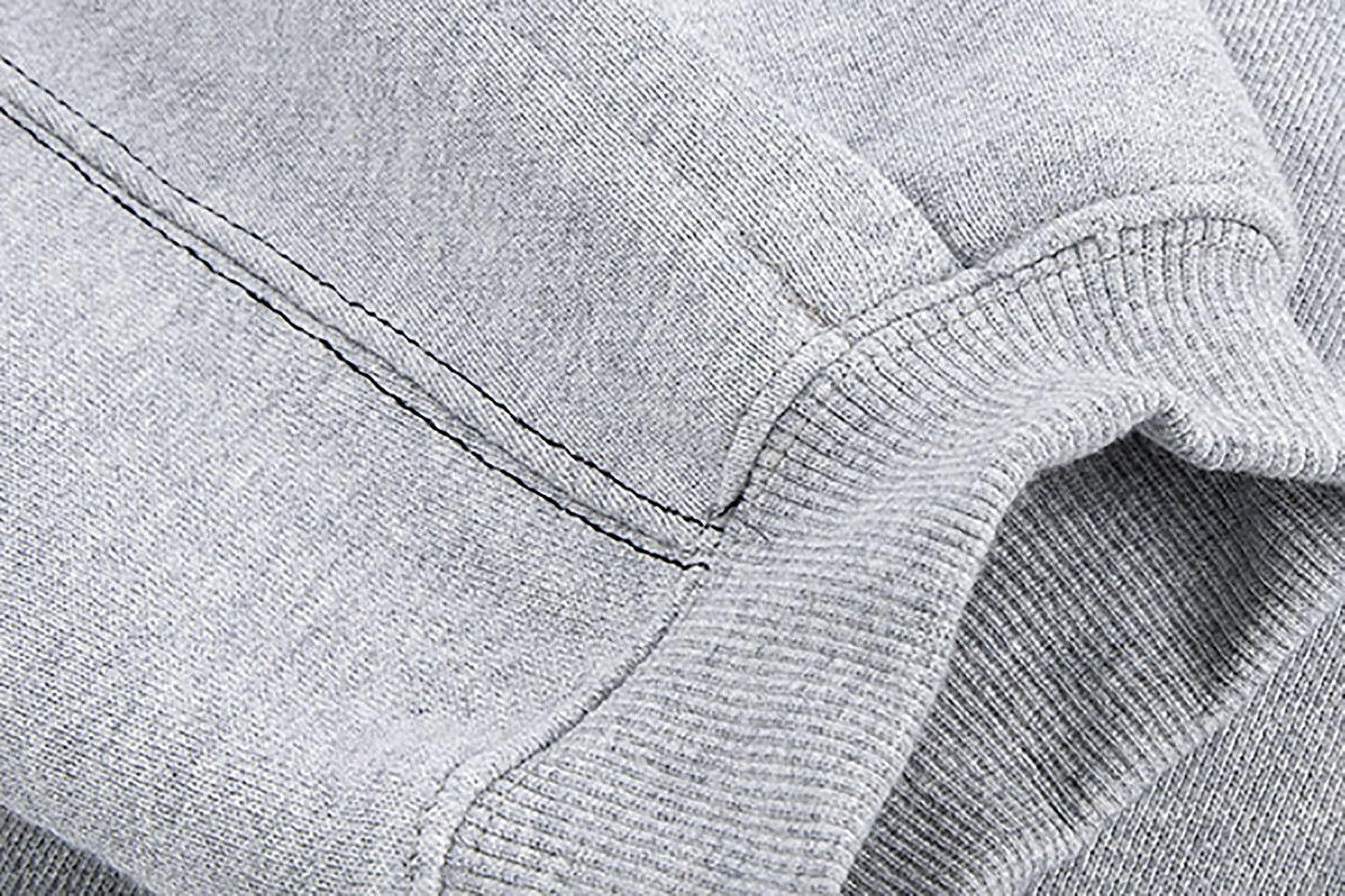Pleated Panel Logo Embroidery Sweatshirt