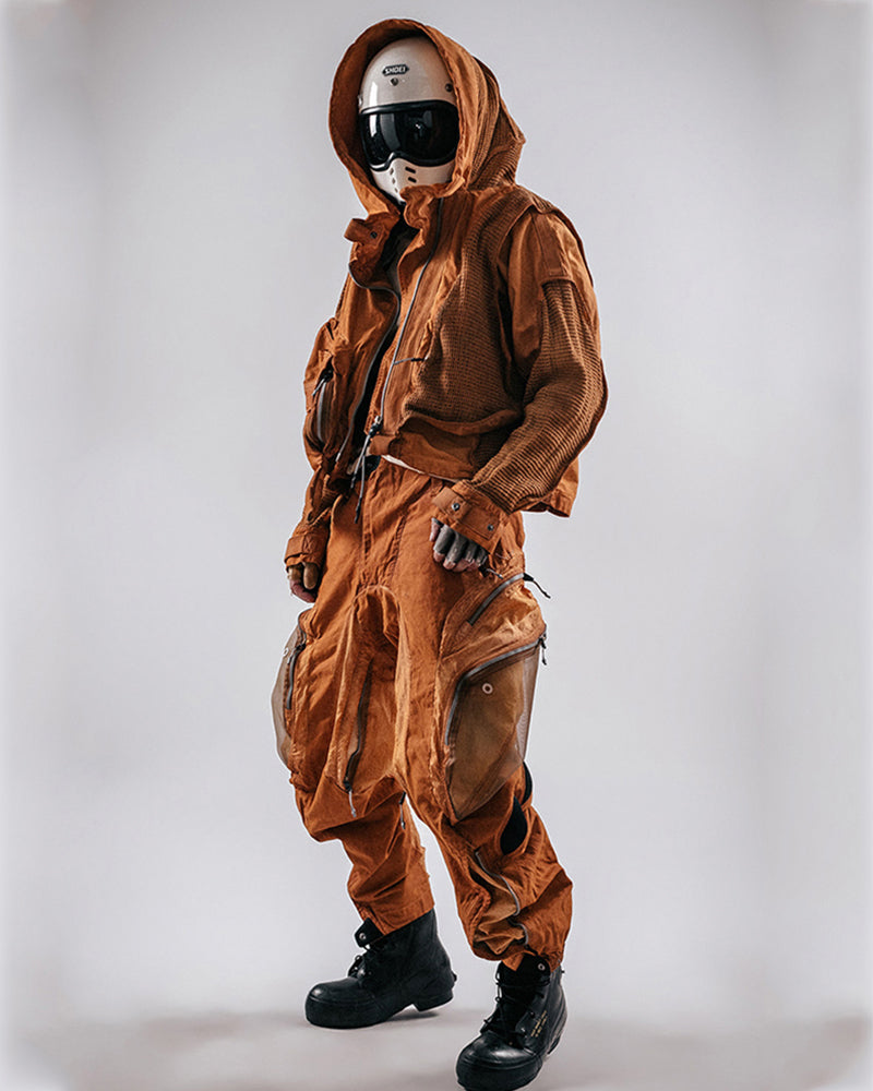 Post-Apocalypti Dune Wasteland Techwear Flight Pants