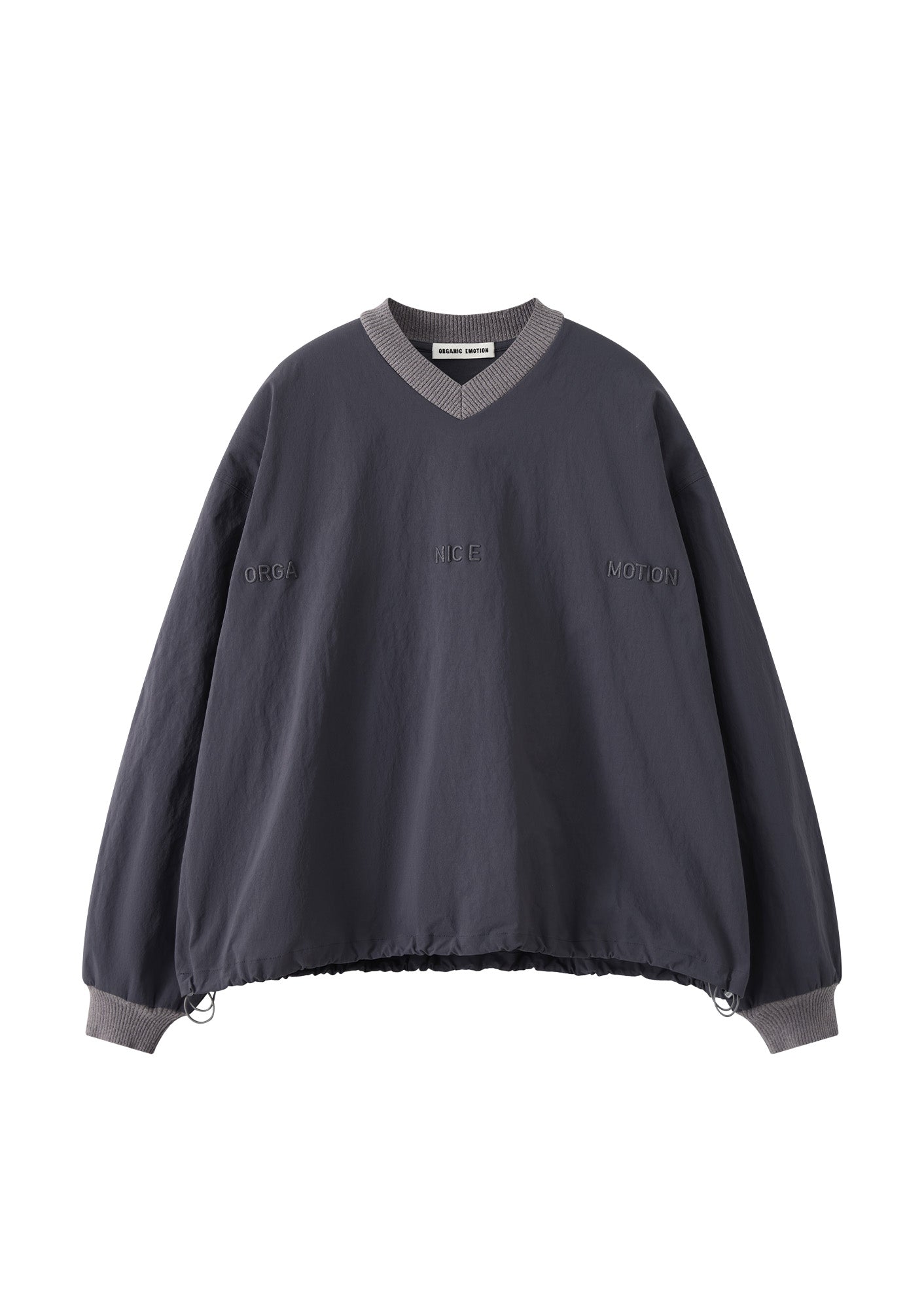 Water-Repellent Embroidered Drawstring Sweatshirt