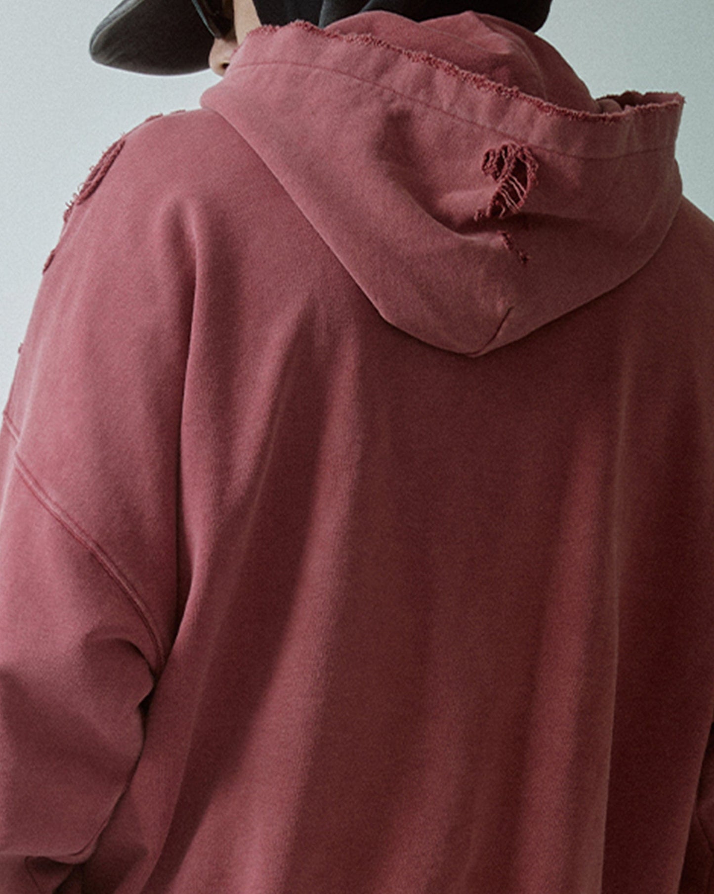Essential Oversized Distressed Hoodie